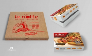 deltagraphix Εστιατόριο La Notte κουτια συσκευασίας πίτσας και φαγητού